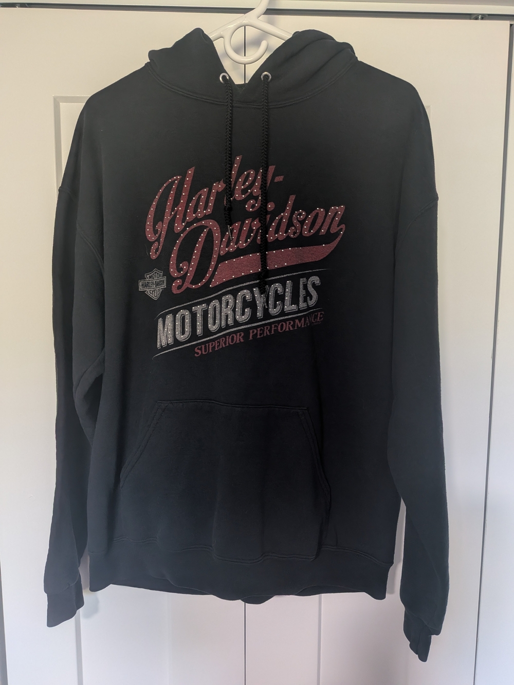 Harley Davidson McGrath Hoodie Pullover Sweatshirt Women’s Large W Bling